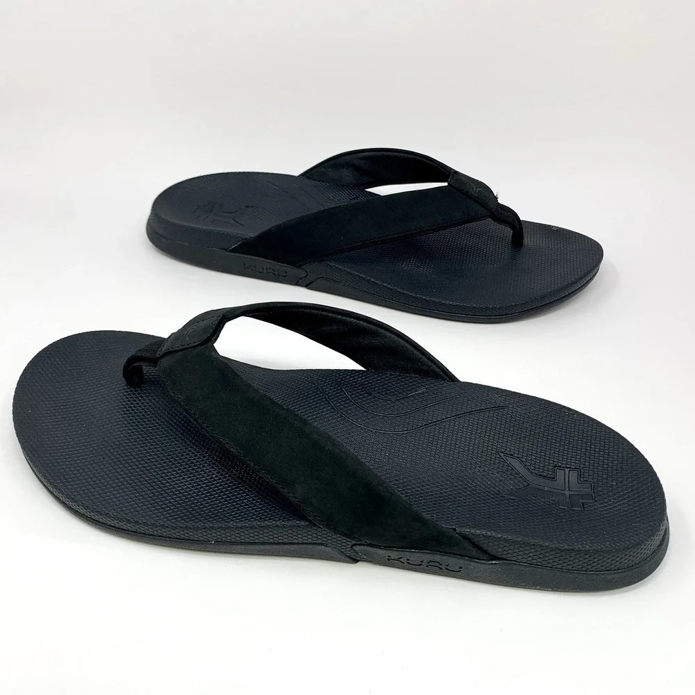 Kuru Kala 2 Mens Size 12 Black Beach Walking Outdoor Flip Flop Thong Sandals